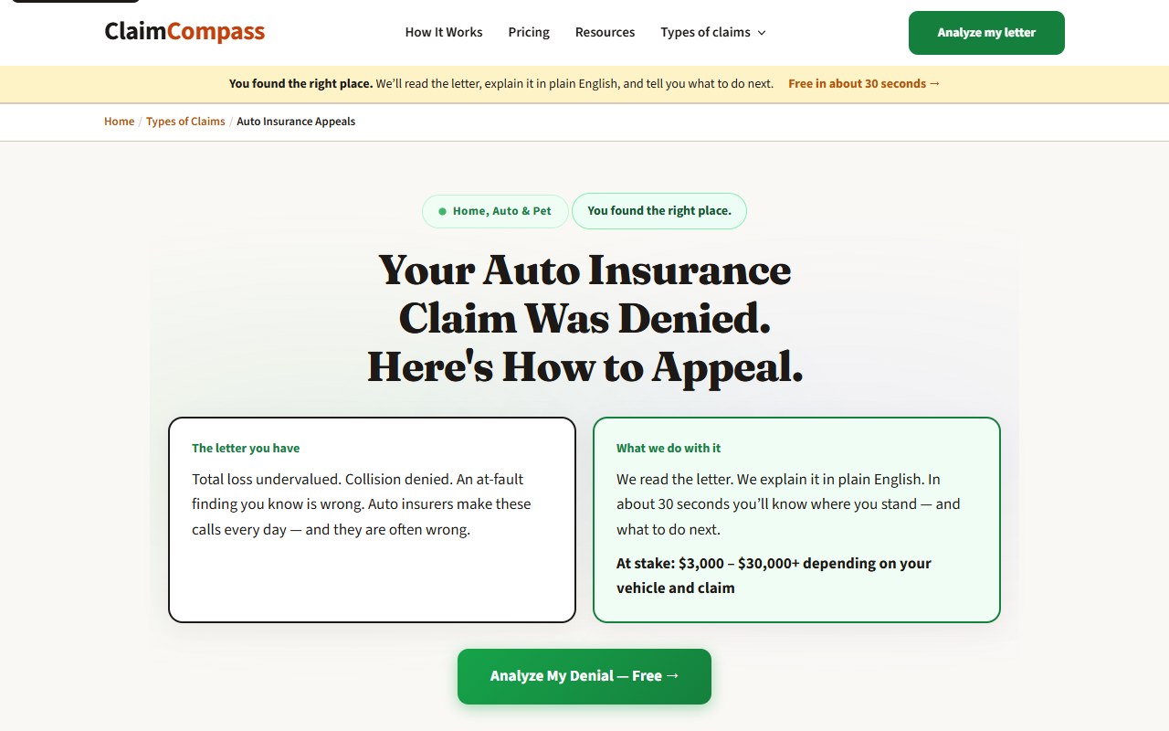 Auto insurance — myclaimcompass.ai