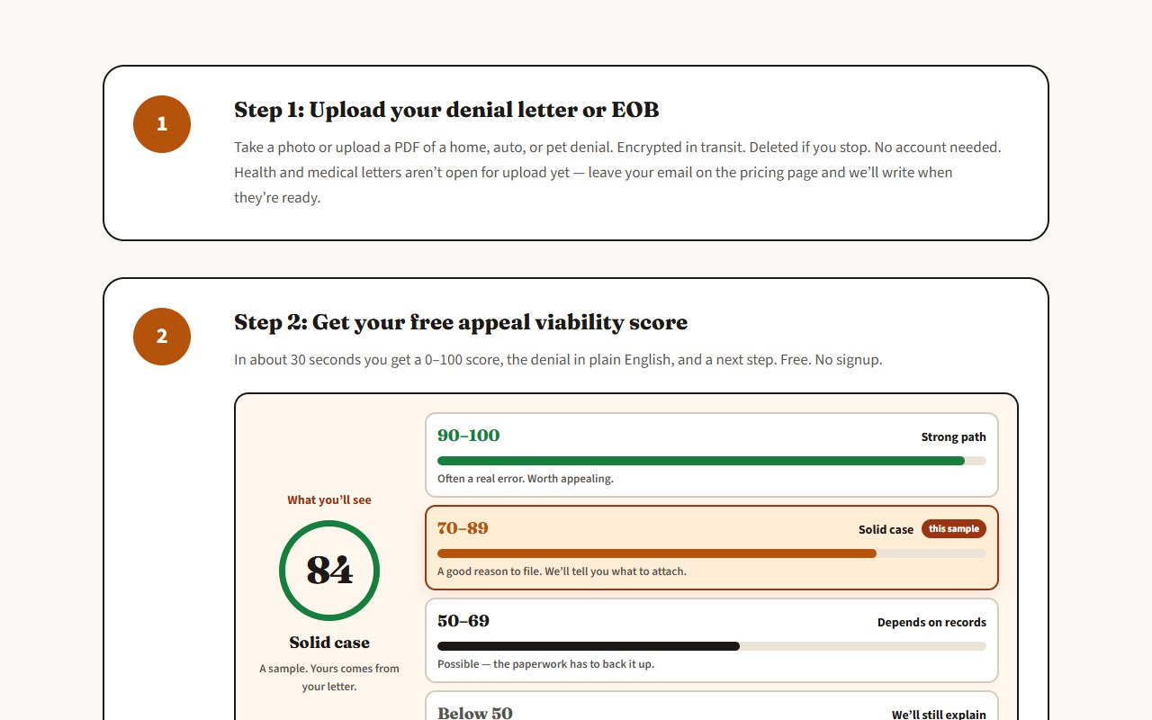 Viability score — myclaimcompass.ai